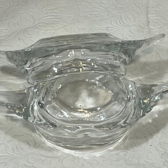 VTG Set of 8 Clear Glass Crab Shaped Baking Dishes Shells Ramekins 5.75"x3" - Picture 8 of 13